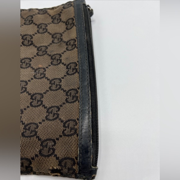 Gucci logo makeup bag/ pouch Brown - Picture 10 of 12